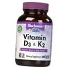 Витамины Д3 и К2, Vitamin D3 & K2, 60вегкапс (36393120)