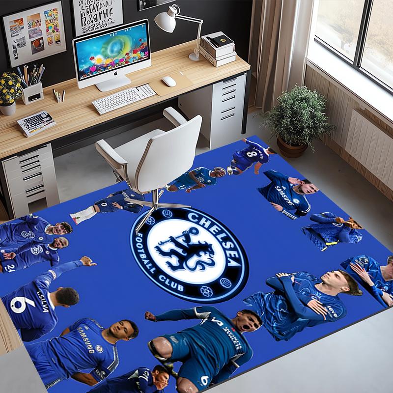 football club F.C Pattern Rug, Indoor/Outdoor Mat, for Picnic, Gameroom, Bedroom, Office, Living Room, Home Decor Carpet, Birthday Gift