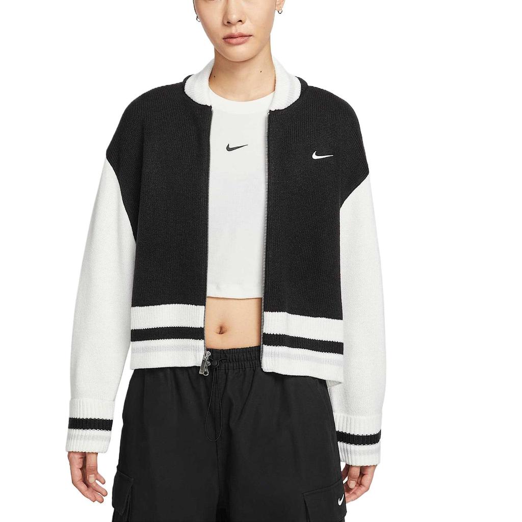 Nike Спортивная одежда Приятный к коже Удобный Вязаный свитер с воротником-стойкой 95 Женский свитер HV2495-010
