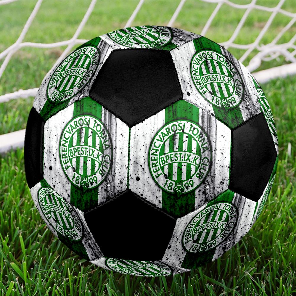 SIZE 5 Ferencvárosi TC Soccer Ball Colorful All Ages Machine Stitched PVC Competition Ready Durable High-Bounce