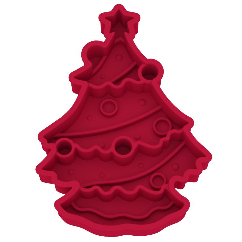 Christmas Theme Slow Feeder Dog Bowls Christmas Tree Pet Bowls Silicone Pet Food Feeders Dog Puzzle Lick Mat for Christmas