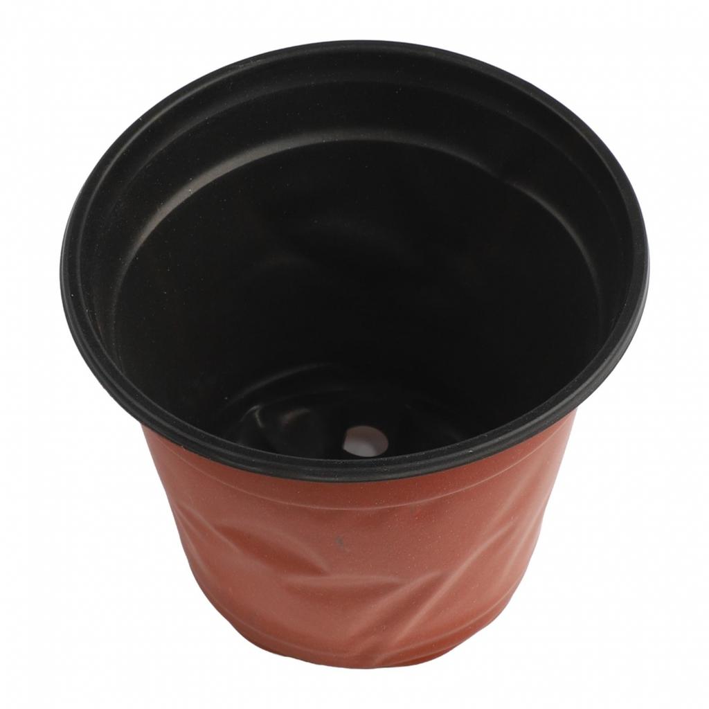 100 Round Plastic Transplant Pots for Herbs and Cuttings In Red and Black