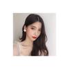earrings earrings ladies stud earrings white Large flower flower silver 925 metal allergy Large Korean style cute accessories jewelry QYHH017