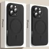 Luxury 16 Black Magsafe Magnetic Case for iPhone 16 15 14 13 12 11 Pro Max Plus Soft Silicone Matte Antiskid Lens Protect Cover