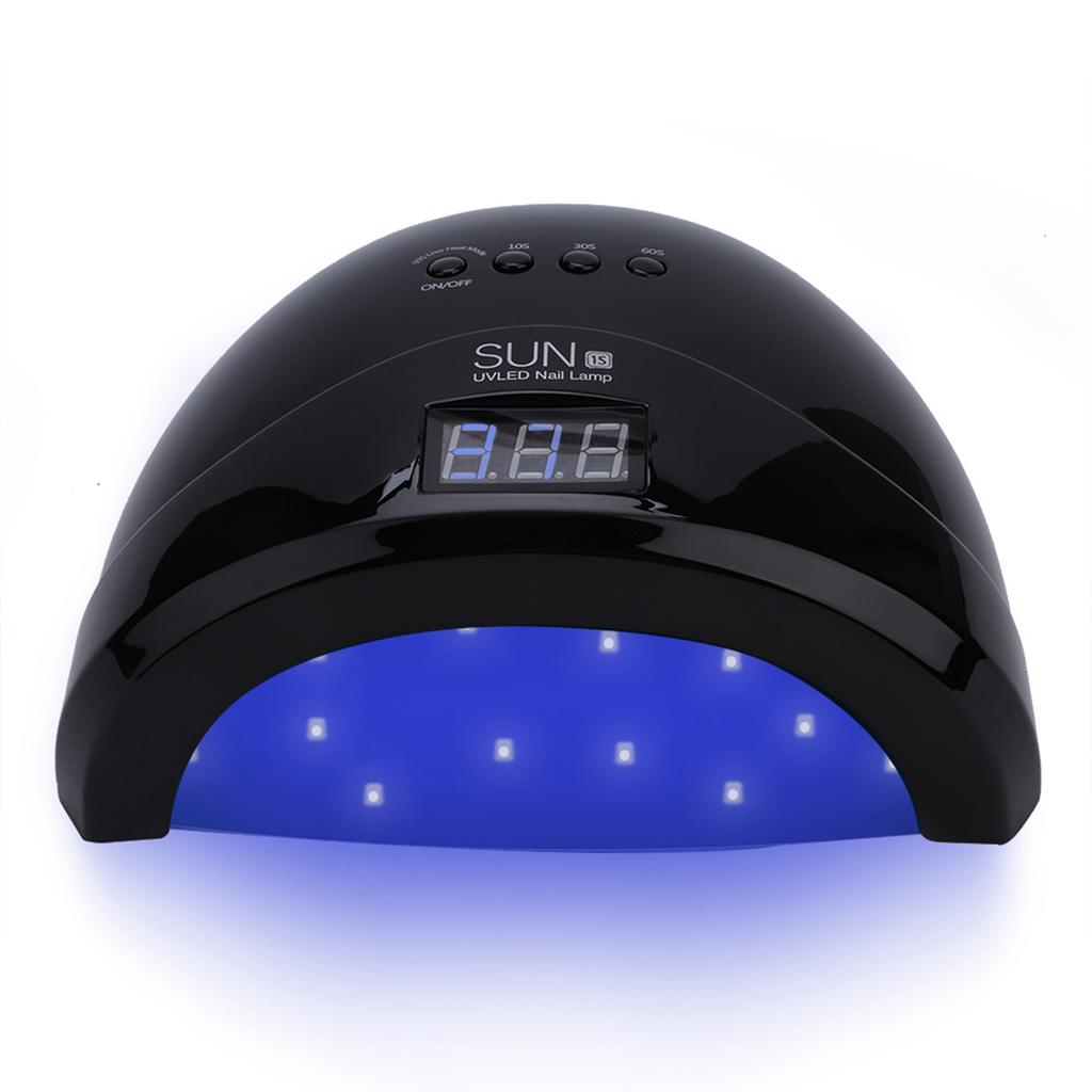48W UV LED Lamp Nail Dryer Dual Light Source Gel Polish Lamp Light Manicure Curing Black