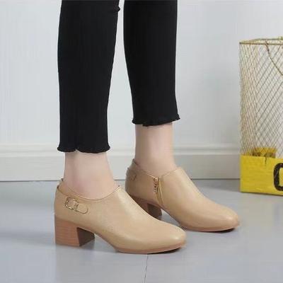 Туфли-лодочки на толстом каблуке с глубоким вырезом, женские, новые, осень 2025, в британском стиле, на среднем каблуке, из мягкой кожи, с квадратным носком, на высоком каблуке, из мягкой кожи, женские s