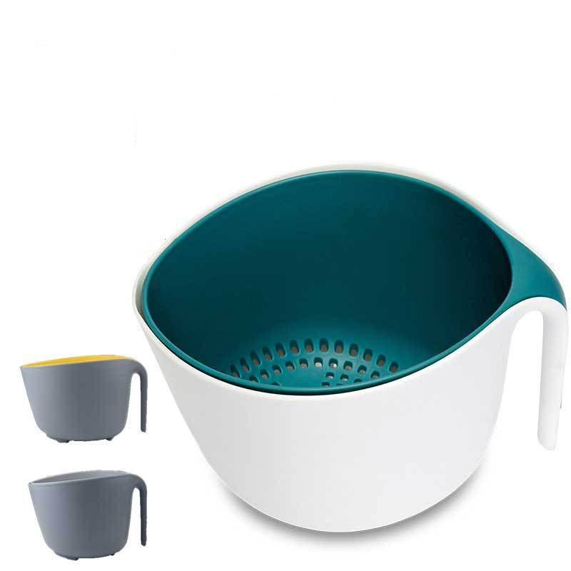 Двухслойная корзина для мытья и сушки фруктов и овощей. Два набора пластиковых кухонных корзин для мытья фруктов. Корзина с фильтром для воды.