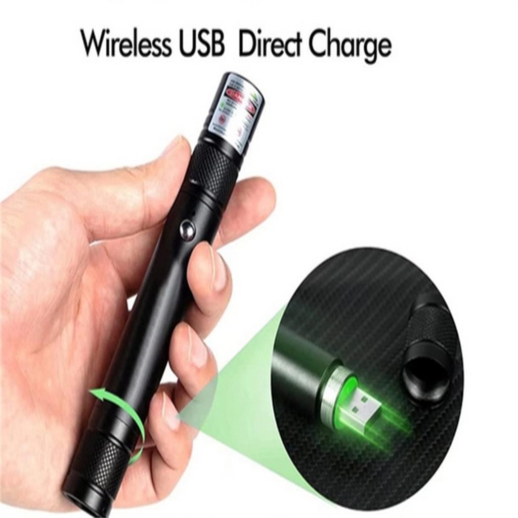 USB Rechargeable Pointer Beam Flashlight Range For TV LED LCD Screens Presentation Outdoors Astronomic Construction