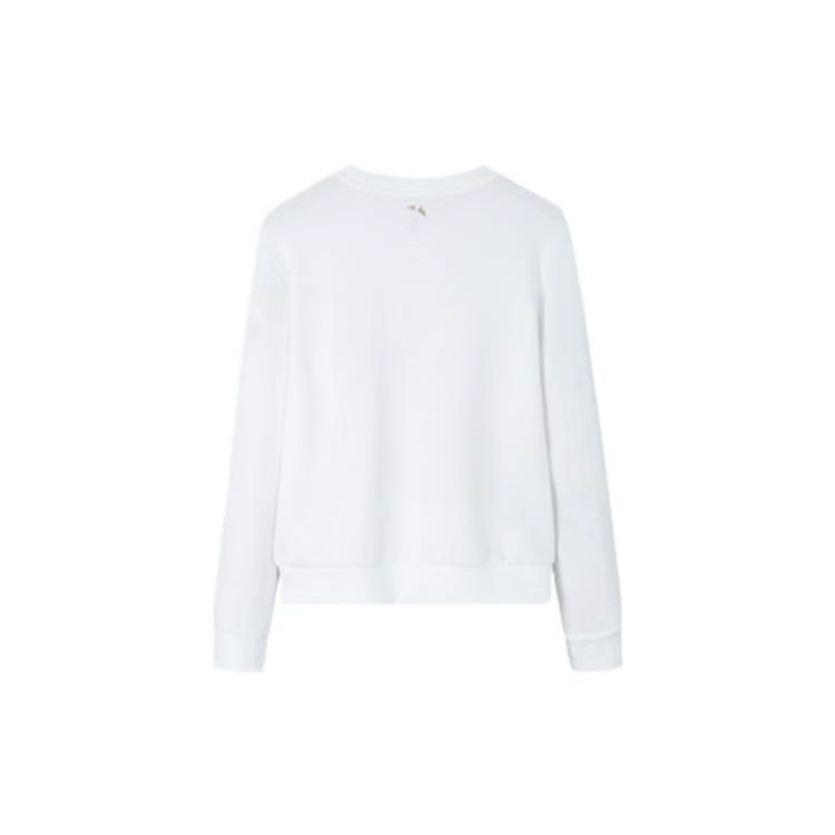 Anta Серия Training Letter Print Свитер с круглым вырезом и длинным рукавом Женская толстовка Белая 162237723-3