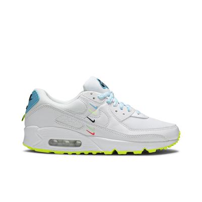 Женские Air Max 90 SE 'Worldwide Pack' (женские размеры) Белые / Белые / Синие Fury / Volt Беговые кроссовки CK7069 100