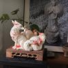 Nine-tail Fox Decoration Crafts Small Fox Buddha Hall Statue Simple Household Decoration Table Creative Ornament Birthday Gift