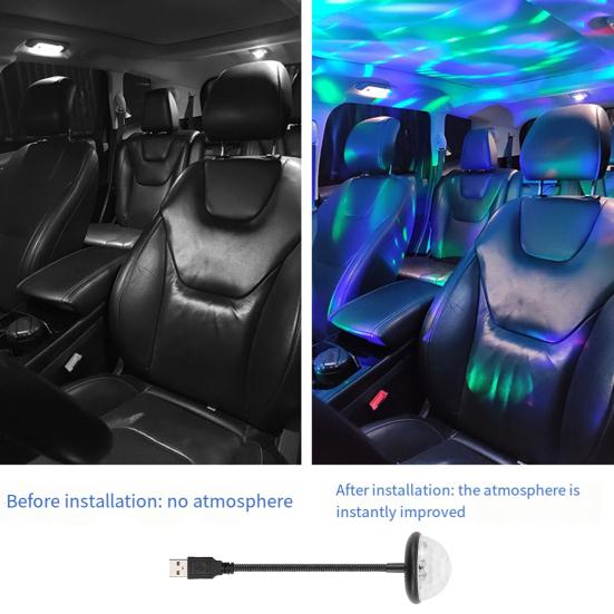 Мини-USB диско-светильник для телефона, ноутбука, голосовое управление и музыкальный ритм, автомобильный атмосферный свет, красочный светодиодный сценический свет для бара