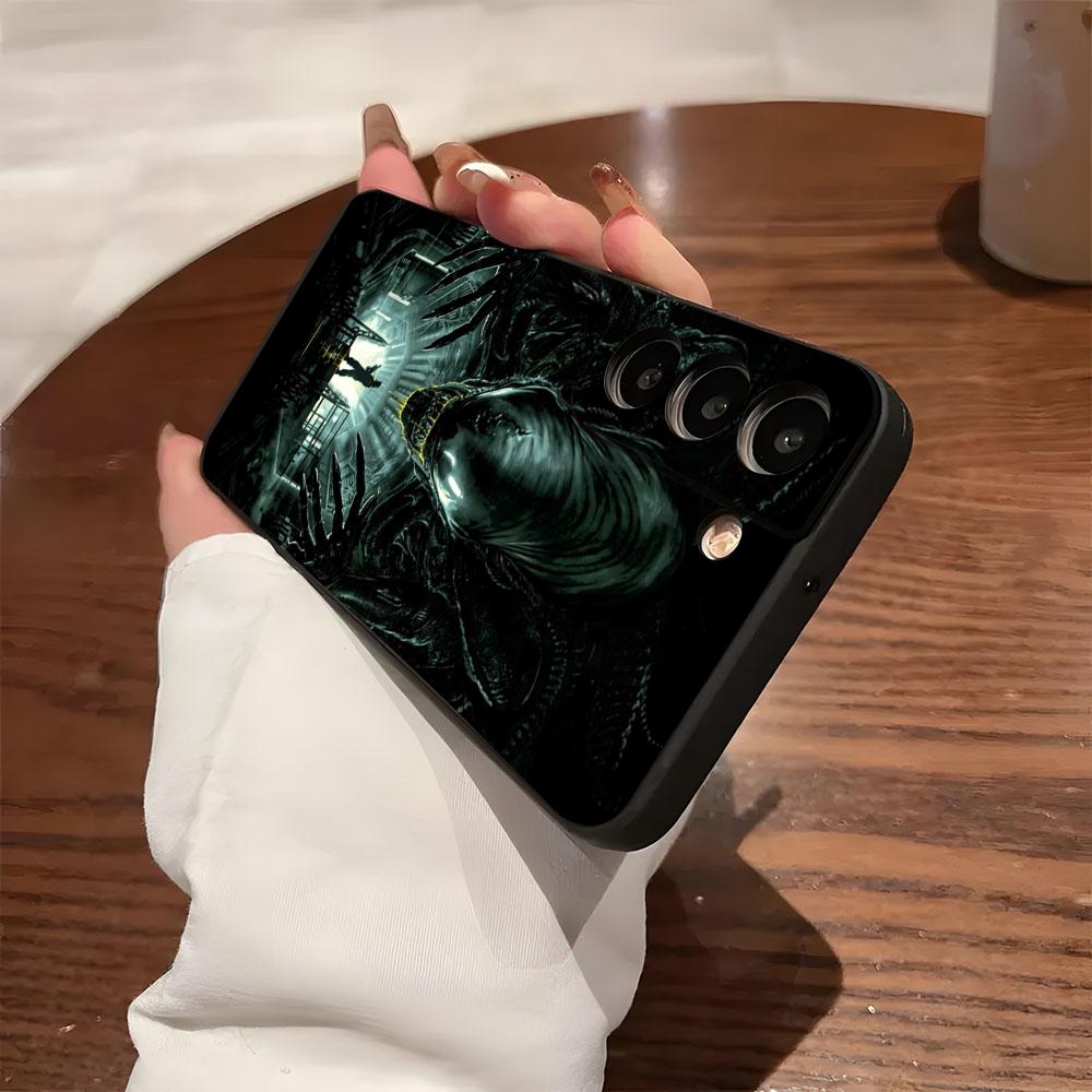 Чехол для телефона Космический Хоррор Фильм Чужой Для Samsung S26 S25 S24 FE S23 S22 S21 Plus S20 Ultra Note20Ultra Черный Мягкий Корпус
