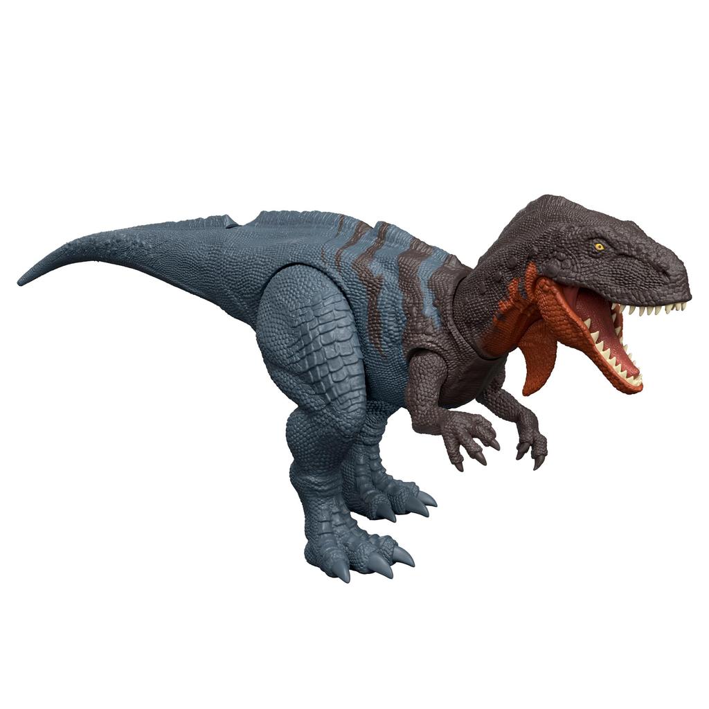 Mattel Фигурка Jurassic World, Рычащий Абелизавр, Игрушка-динозавр для детей, Длина: приблизительно. 12,5 дюймов, Возраст 4+, Синий, JGB91
