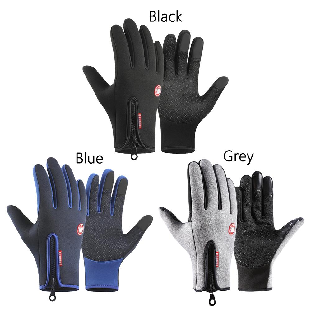 Ветрозащитные зимние плюшевые перчатки Теплые перчатки для сенсорного экрана Перчатки для езды на мотоцикле и велосипеде