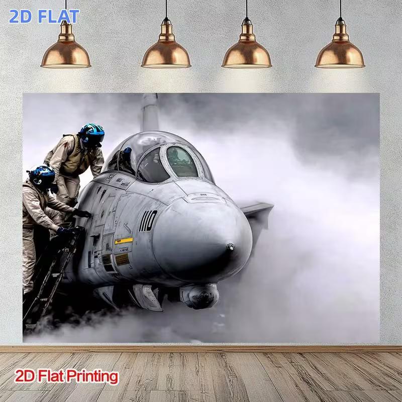 2D US Navy Fighter Jet Pilot & Crew Photo Booth Banner