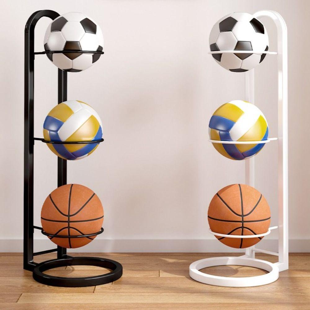 Space Saving Ball Storage Holder Durable Basketball Holder New Basket Placed Rack