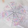 StellaLou Transparent Foldable Umbrella Thickened Internet Celebrity Secondary Element Fresh Cartoon Student Male and Female Rabbit Triple Folding