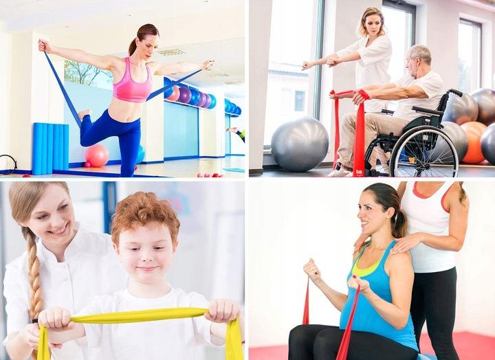 Zestaw 5 Gum Taśma Do Ćwiczeń Treningu Rehabilitacyjna Fitness Flat Band 2M