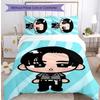 Meguro Ren Printed 3PCS Bedding Set Soft Breathable Duvet Cover Pillowcases Set Washable Bedroom Decor Home Gift
