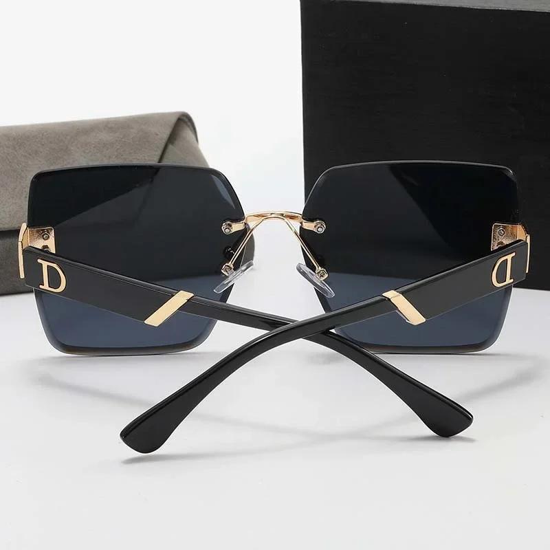 New Fashion Square Sunglasses Women Luxury Sun Glasses Female Brand Designer Oversized Gradient Mirror Vintage
