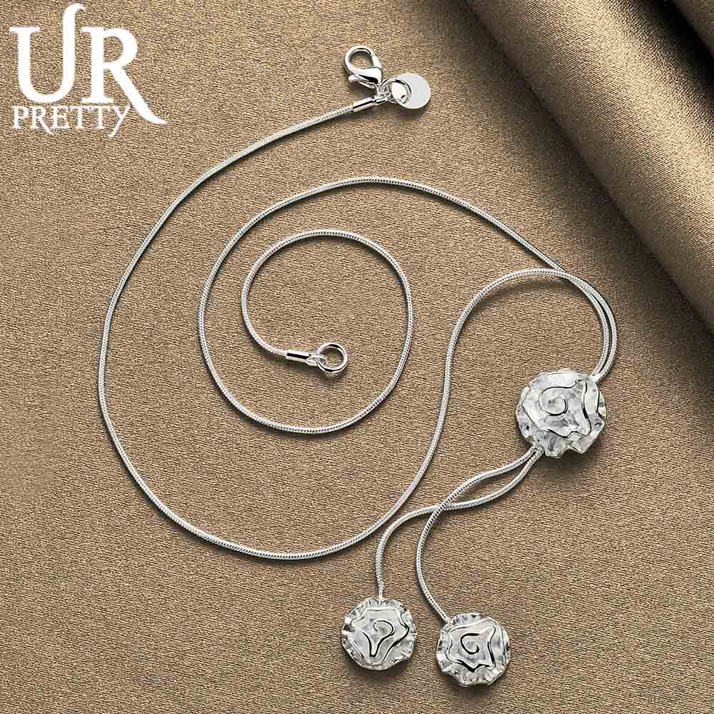 Ожерелье из стерлингового серебра 925 пробы с розой, модные свадебные украшения