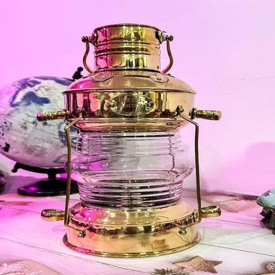 Латунь Медь Якорь Масляная лампа Лидс Бертон Морской Морской Фонарь Деревенский Домашний декор Подарки