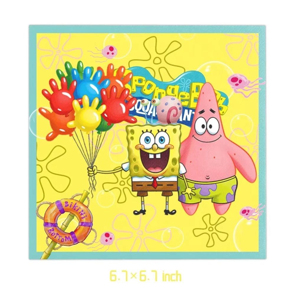 Spongebob Birthday Party Supplies Cake Toppers Birthday Cake Decorations Boys CupCake Topppers for Kid Baby Shower Party Supplie