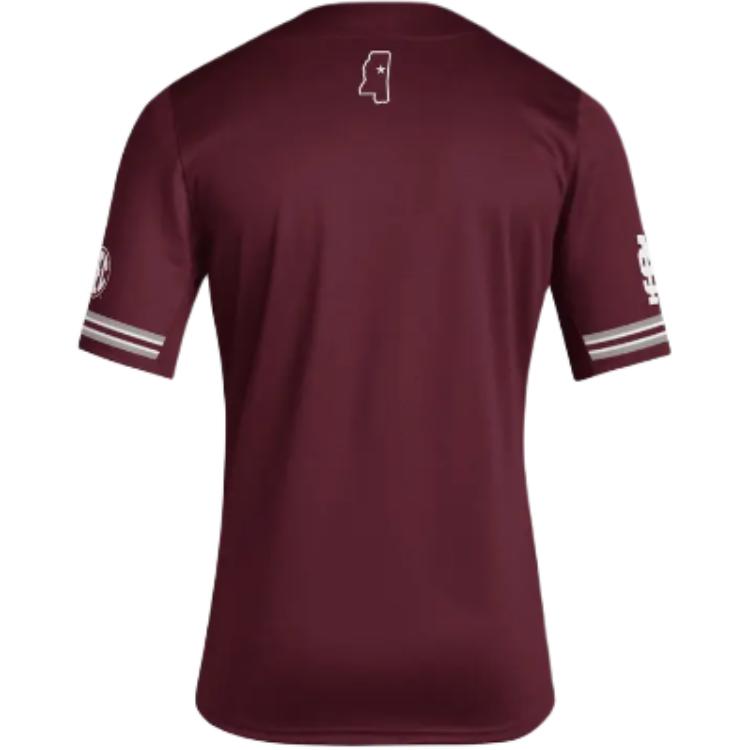 Adidas Mississippi State Reverse Retro Replica бейсбольная майка Team Maroon для мужчин в уличном стиле IN2016