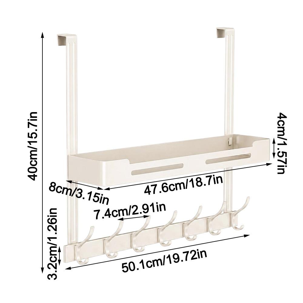 No Drill Door Hanger Organizer Aluminum Hanging Hook Rack Entryway Organizer