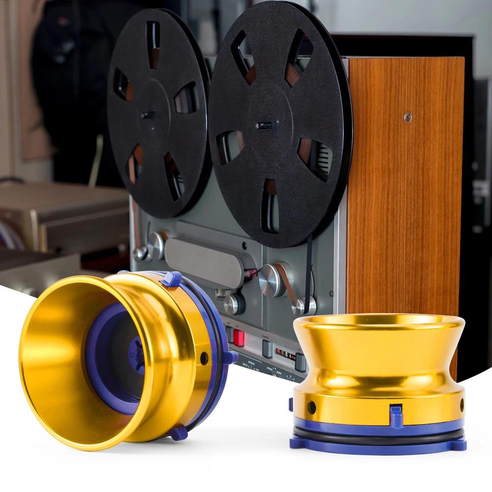 1 пара 1/4 10 дюймов Открыватель для Studer ReVox Алюминиевая чашка Загрузчик катушки Магнитофон Адаптер ступицы NAB Универсальное загрузочное устройство