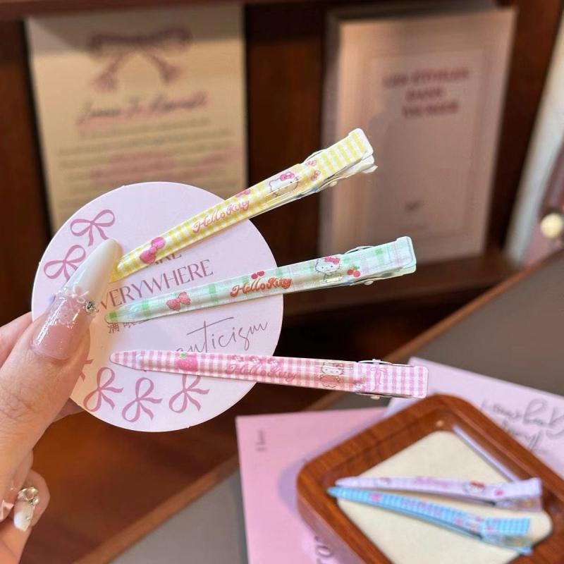 4/5 шт. Принтованная заколка для волос «Китти», позиционирующий зажим, мультяшный зажим «утиный нос», модные и универсальные декоративные заколки для челки