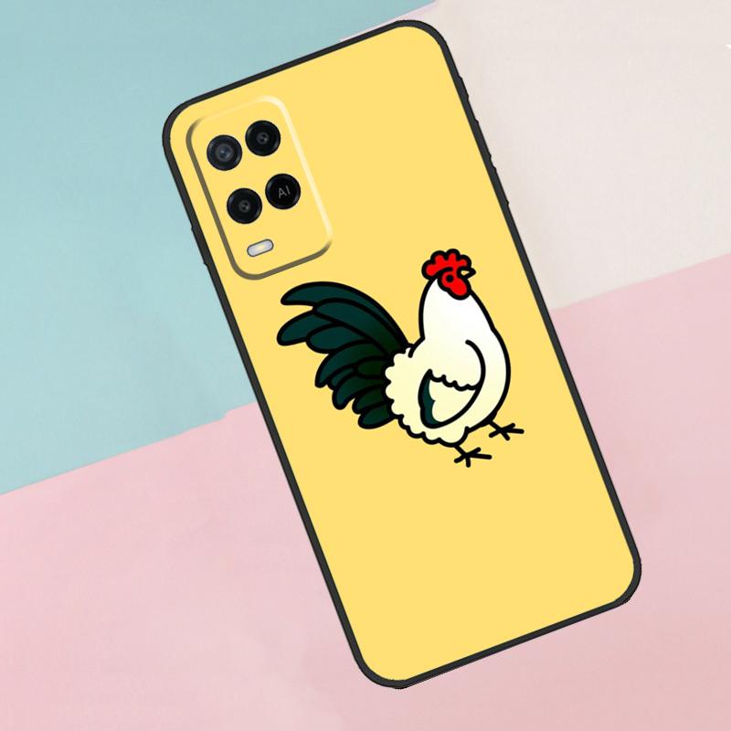 Чехол для телефона Oppo A74 A94 A54 A80 A78 A98 A40 A60 A18 A38 A58 A15 A17 A77 A57S A16 A76 A96 с изображением пухлой курицы