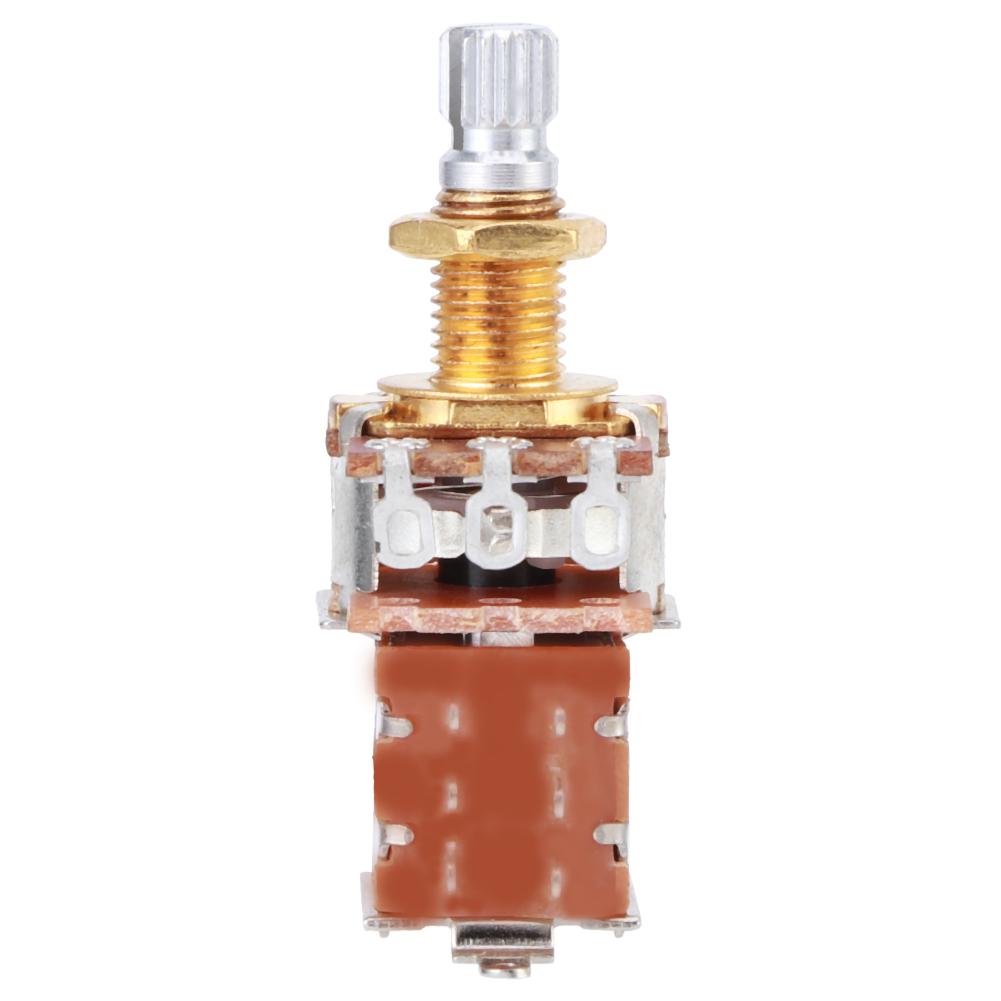 Guitar Control Pot Tone Potentiometer Electric Guitar Bass Push Pull 18mm Shaft Length a500kGold