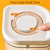 Portable Stripe Pattern Milk Powder Storage Box with Spoon Plastic Milk Powder Can Leakproof Sealed Grains Storage Jar Travel