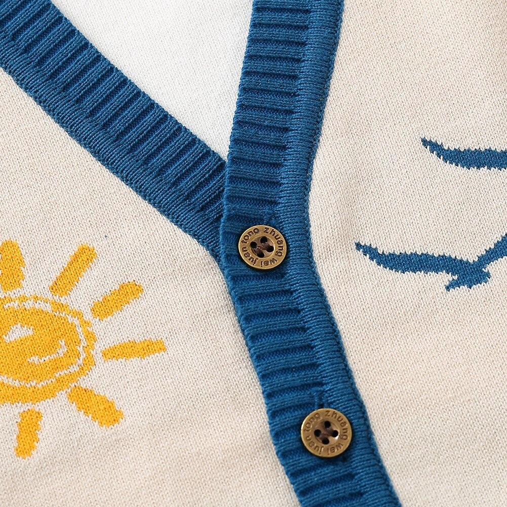 Детский вязаный свитер, жилет, детский кардиган для мальчиков, свитер с v-образным вырезом, жилет на пуговицах, повседневная верхняя одежда для маленьких девочек