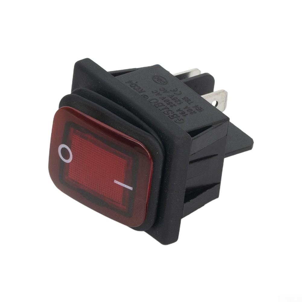 Rectangle Rocker Switch Waterproof 20A DPST IP67 Illuminated