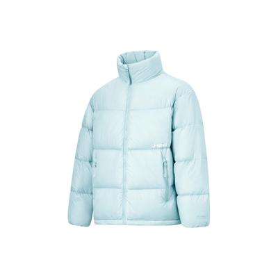Li Ning Sports Lifestyle Series Letter Logo Межсезонье Запасной Принт Ветровка Свободный Короткий Пуховик Унисекс Куртка Светло-Голубая AYMT349-4