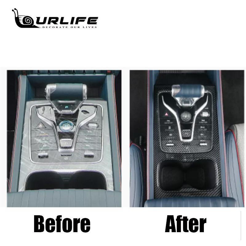 Для BYD atto 3 2022 2023 LHD RHD Карбоновый цвет Внутренняя отделка Наклейки ABS