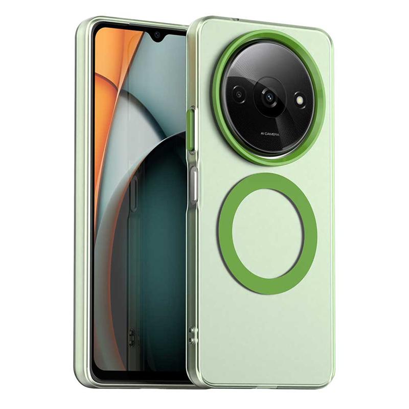 Прозрачный чехол для Xiaomi Redmi A3 Чехол для Redmi A3 A3X Магнитная адсорбция Беспроводная зарядка Полная задняя крышка для чехла Redmi A3