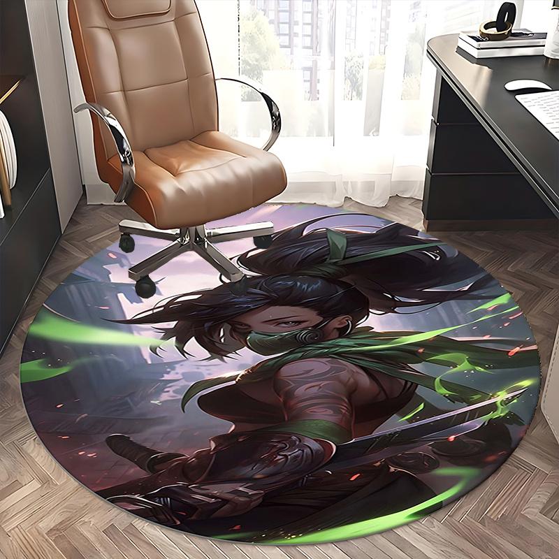 Jinx (League of Legends) Chair mat Round Rug Office carpet, Non slip, Suitable for Living Rooms, Bedrooms Decor 1205547a