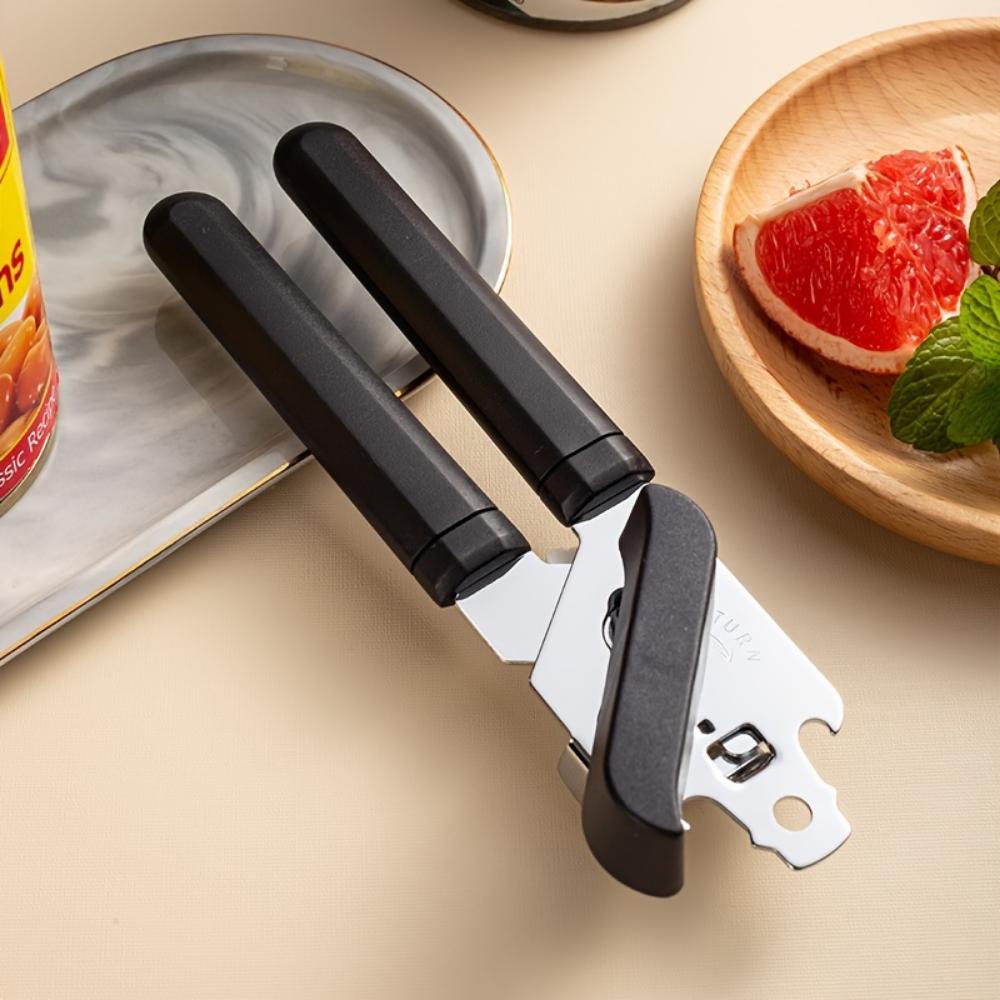 Консервный нож из нержавеющей стали — удобная ручка, многофункциональная ручная открывалка для бутылок для пожилых людей и людей со слабыми руками, кухонный гаджет для семей и общежитий