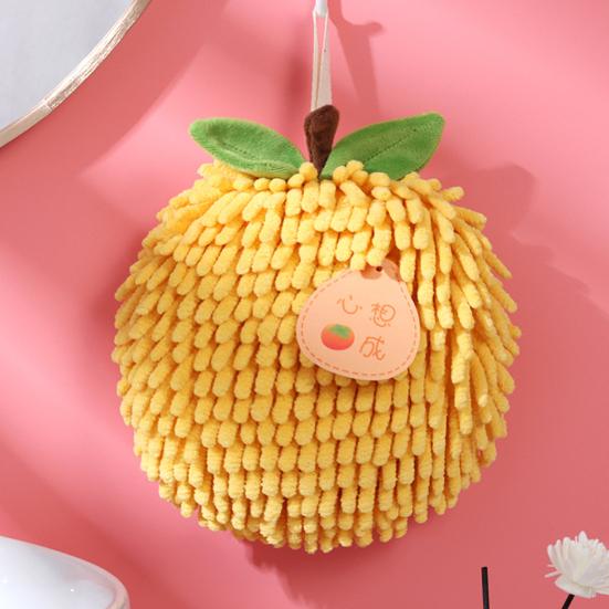 Полотенце для рук из шенилла с ремешком для подвешивания, хорошо впитывающее воду мягкое сверхтонкое волокно, утолщенная тряпка, устойчивая к пятнам, многоразовая для уборки кухни и ванной комнаты