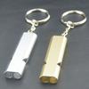 4Pcs Double Tube Emergency Whistles Clear Loud Sound Compact Size Portable Corrosion-Resistant Safety Survival Whistles with Keyring