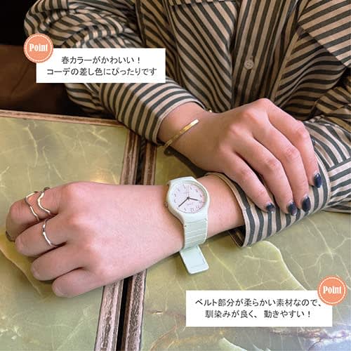 Sun Flame Co., Ltd. Watch J-Axis Dull Pastel Watch TCL74-GY Women's Gray