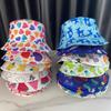Thin Baby Bucket Hat Cartoon Print Outdoor Kid Sun Hat Summer Fisherman Cap