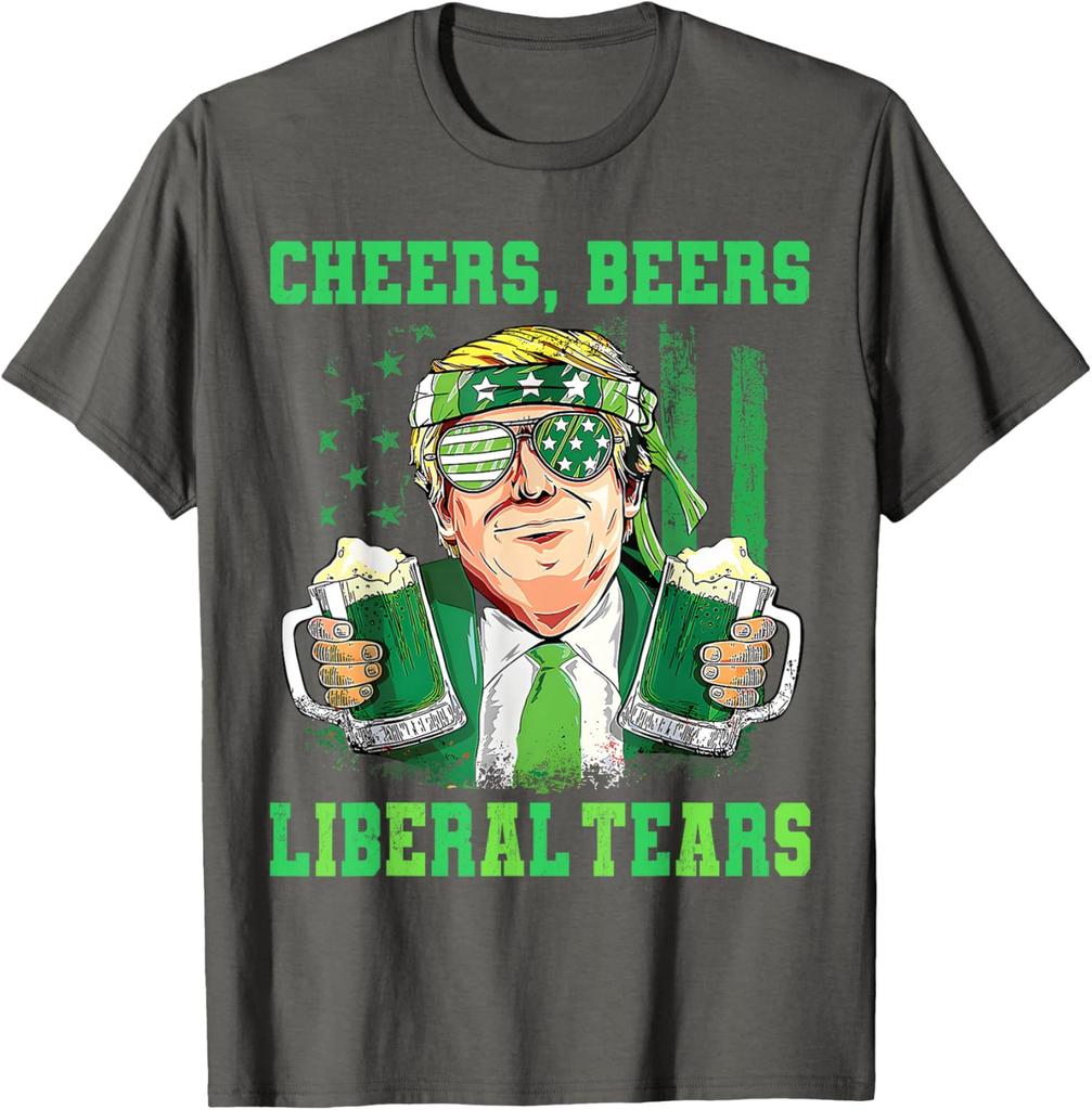 Retro Cheers Beer Lucky Trump Beer Shamrock Patricks Unisex T-Shirt