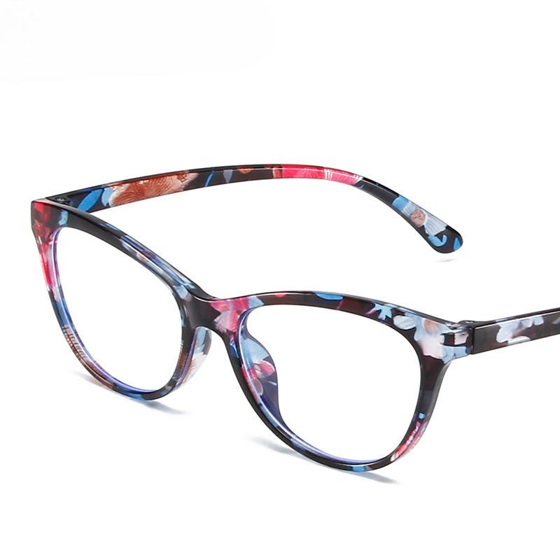 Flower glasses frame anti-blue reading glasses fashion reading glasses cat eye dopamine vitality dopamine frame