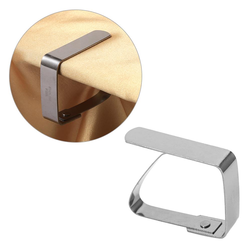 Stainless Steel Tablecloth Table Cover Clips Holder Clamps Party Picnic New Gold