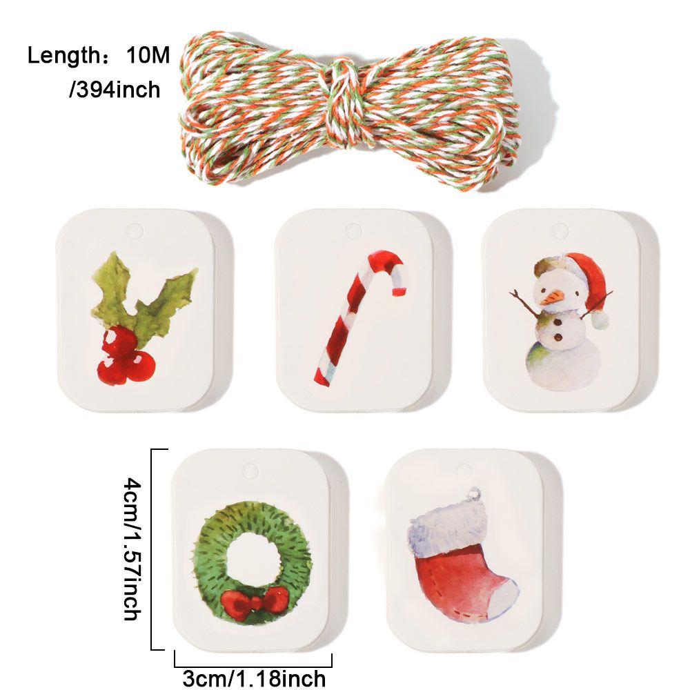 48/50 шт. Карточки для вечеринок Рождественские украшения Крафт-бумага Рождественские этикетки Бирки для упаковки подарков Крафт-бирка
